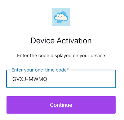 Signup step 1