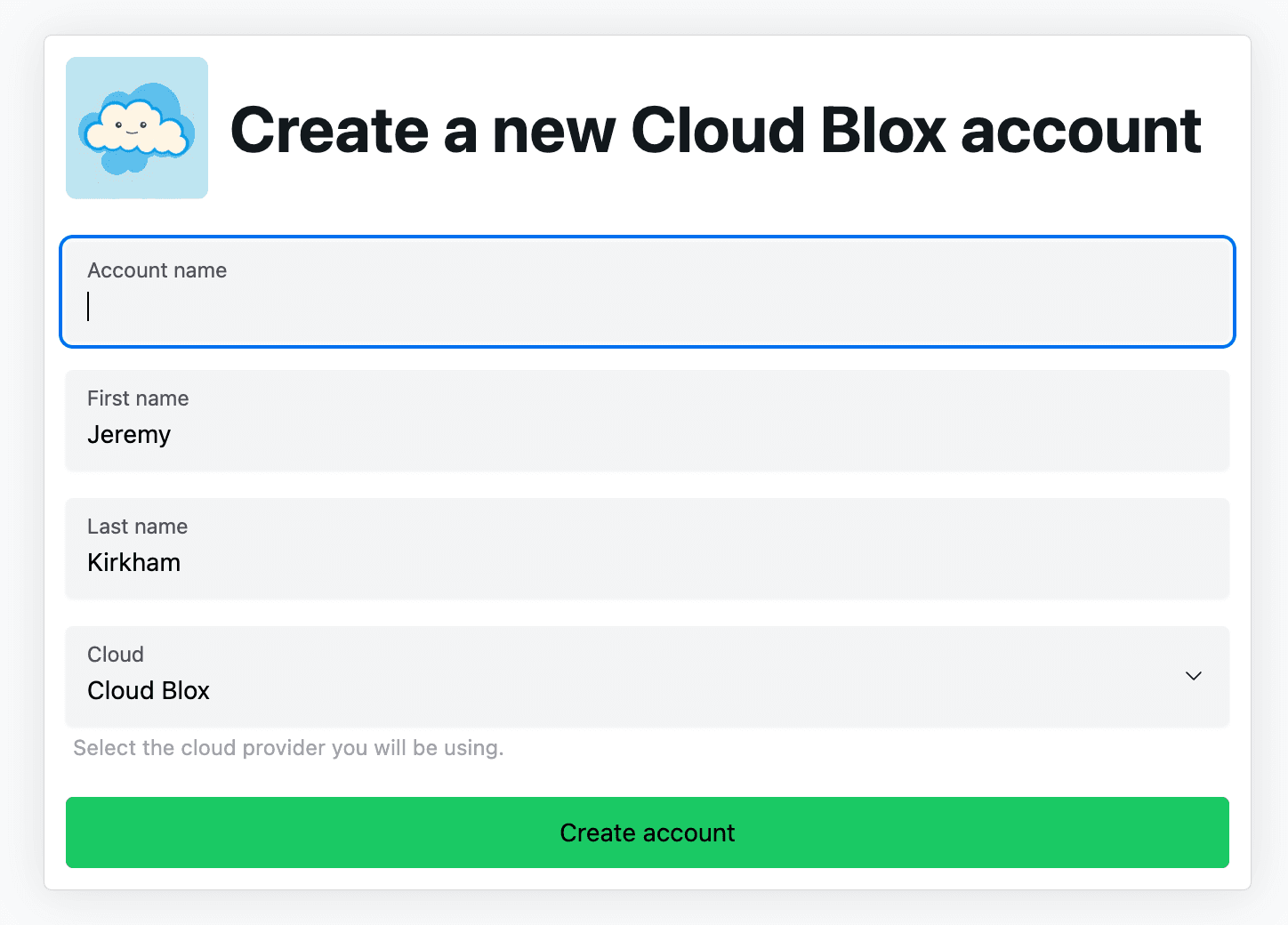Signup step 3